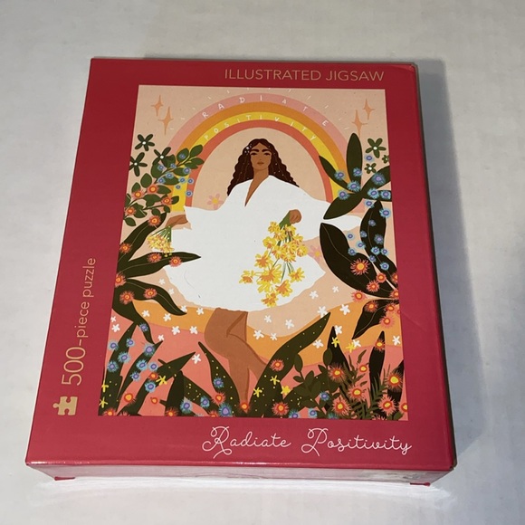 Hinkler 2 Illustrated 500 Piece Puzzles “Radiate Positivity” And “Plant Babies” - Picture 3 of 4